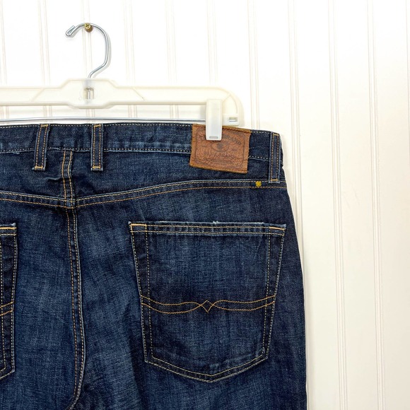 Lucky Brand Jeans 361 Vintage Straight Zip Fly Dark Harp Blue Men's Sz 36 x 32. - Picture 7 of 9